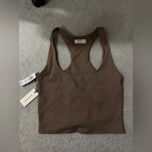 Brown Racerback Tank Top - Babaton - Picture 1 of 3